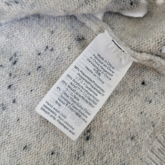 Madewell Donegal Kent Open Cardigan Speckled Wool Blend Cardigan Sweater Sz XS - Picture 4 of 9